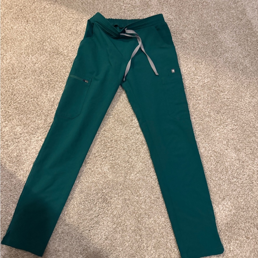 Figs Hunter Green Yola Scrub Pants XXS